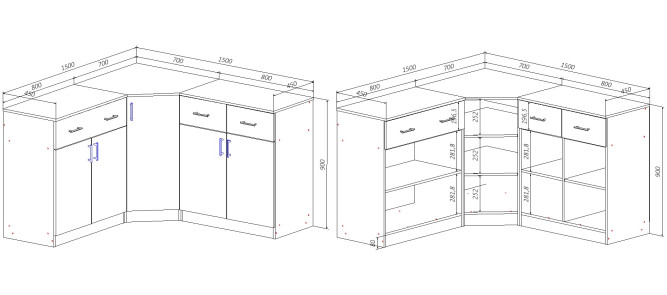 Угловой комод Вито
