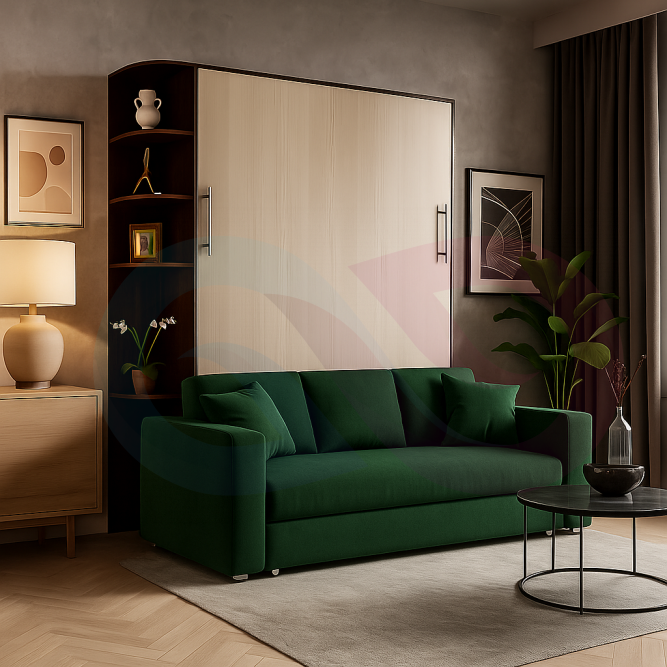 Шкаф-кровать трансформер с диваном Изи