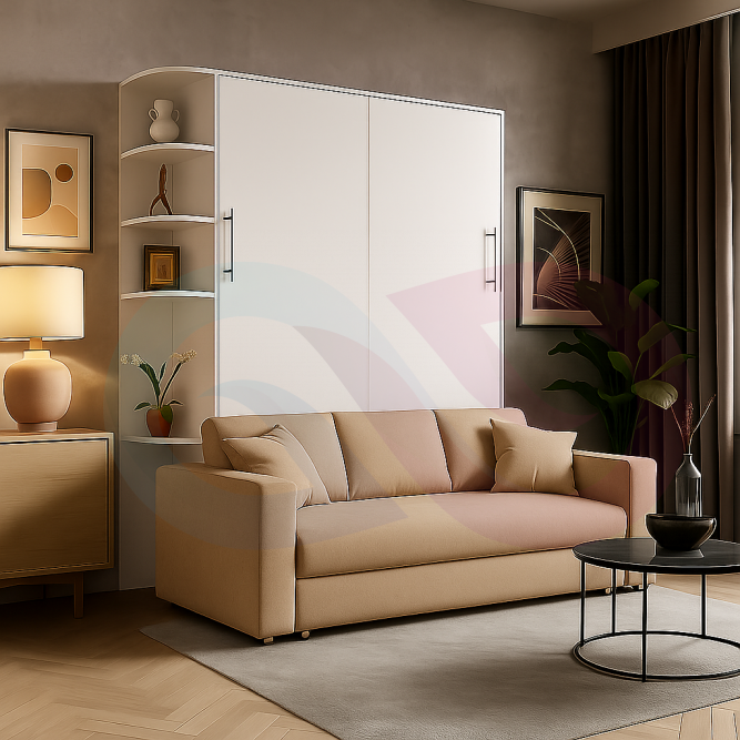 Шкаф-кровать трансформер с диваном Изи