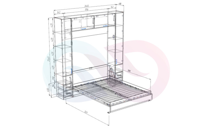 Шкаф-кровать трансформер Лиана