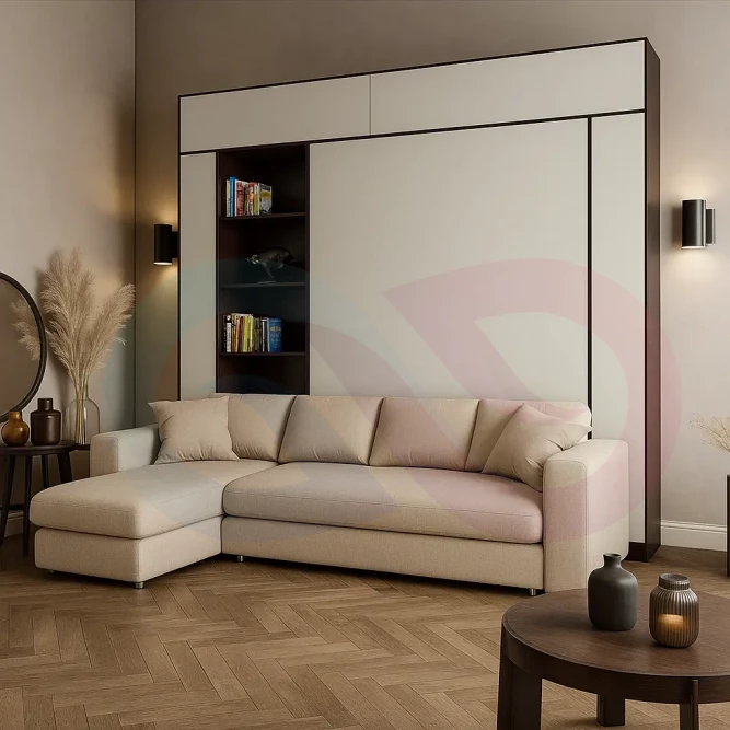 Шкаф-кровать с угловым диваном Вериа