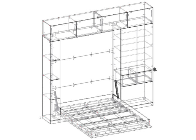 Шкаф-кровать с угловым диваном Форс