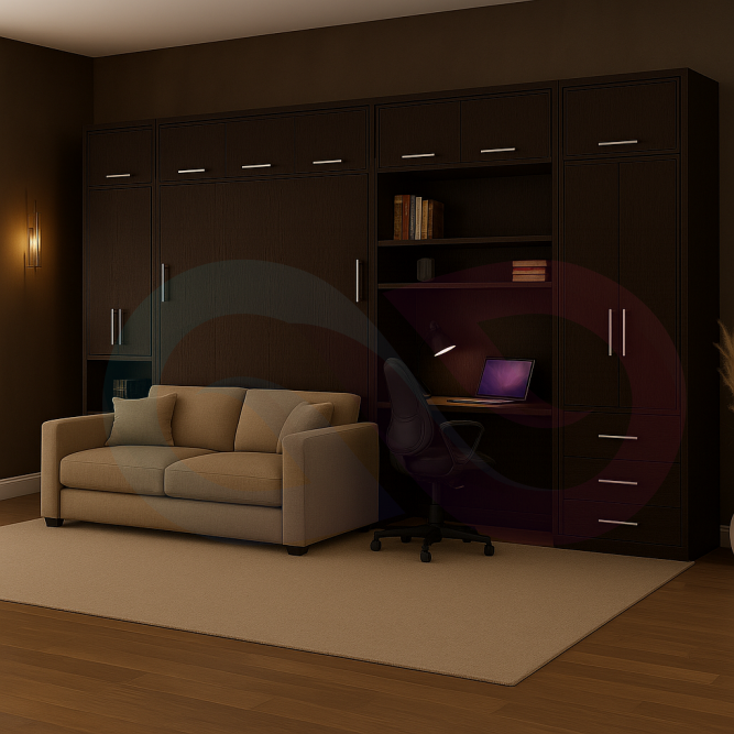 Шкаф-кровать трансформер с диваном Миролла