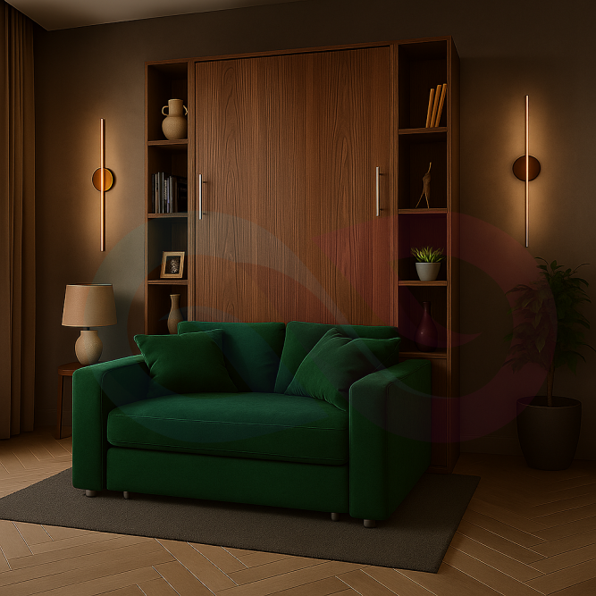 Шкаф-кровать трансформер с диваном Мэлми-1