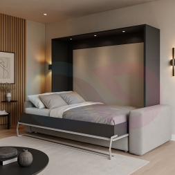 Шкаф-кровать трансформер с диваном Серенада