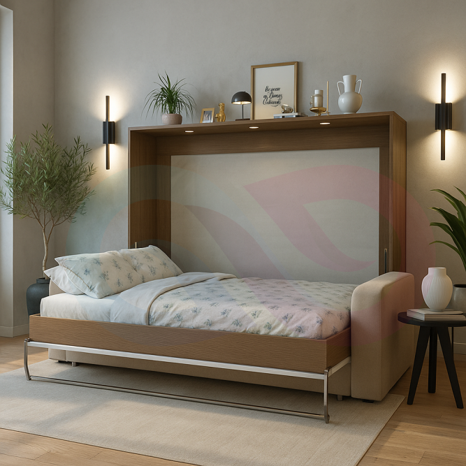 Шкаф-кровать трансформер с диваном Серенада