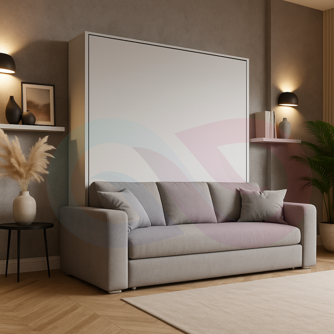 Шкаф-кровать трансформер с диваном Серенада