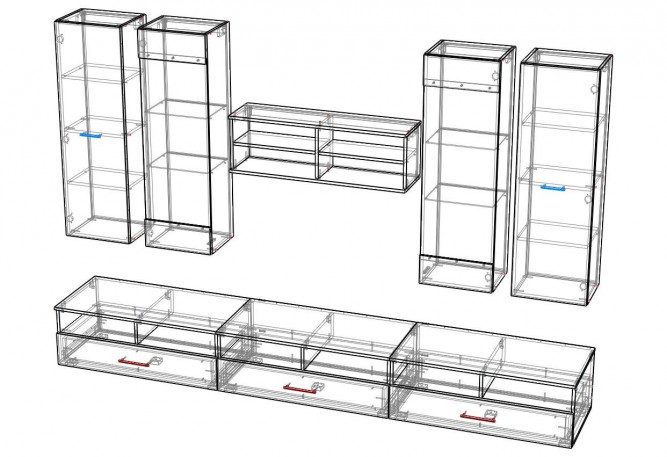 Стенка в гостиную Бостон