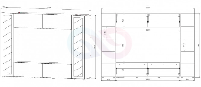 Стенка в гостиную Вивальди